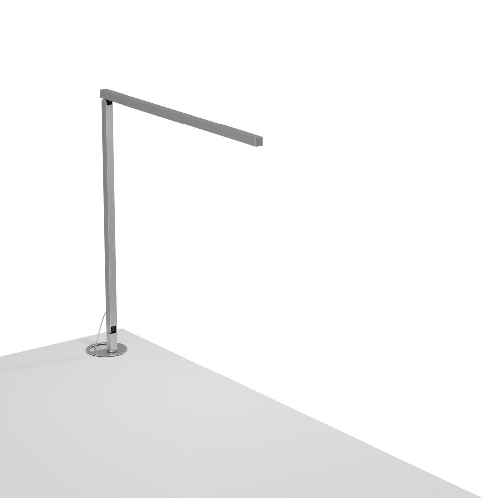 Z-Bar Solo PRO LED Desk Lamp Gen 4 (Silver) with Grommet Mount